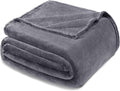 Exclusivo Mezcla Fleece Blanket Twin Size for Bed, Super Soft and Warm, All Season Use, Cozy, Plush, Lightweight, 60x80 Inches Dark Grey