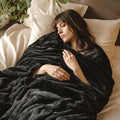 Bedsure GentleSoft Fleece Bed Blankets Full Size Black - Soft Lightweight Plush Fuzzy Cozy Luxury Blanket Microfiber, 84x90 inches