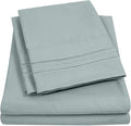 Sweet Home Collection Twin XL Size Sheet Set with Built-in Sheet Straps - Deep Pocket Fitted Sheet, Flat Sheet & Pillowcases - Soft, Wrinkle-Free, Secure Fit - Slate