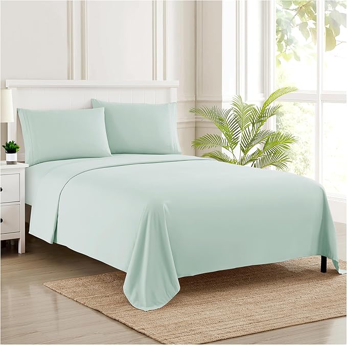 Full Size Sheet Sets - Breathable Luxury Sheets with Full Elastic & Secure Corner Straps Built In - 1800 Supreme Collection Extra Soft Deep Pocket Bedding Set, Sheet Set, Full, Mint