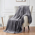 Walensee Fleece Blanket Plush Throw Fuzzy Lightweight (XL-Twin Size 66x90 Dark Grey) Super Soft Microfiber Flannel Blankets for Couch, Bed, Sofa Ultra Luxurious Warm and Cozy for All Seasons
