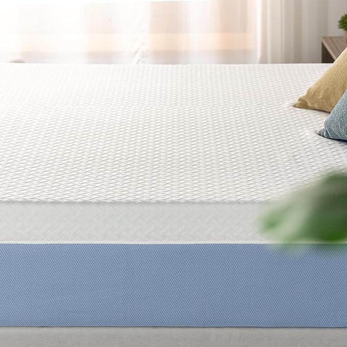 ZINUS 10 Inch Queen Cooling Essential Memory Foam Mattress [NewVersion], Fiberglass Free, Medium Feel, Breathable Cooling Layers, Certified Safe Materials