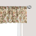 Ambesonne Autumn Window Valance, Seasonal Fruits and Leafs Vintage Botanical Print Soft Brown Toned Backdrop, Curtain Valance for Kitchen Bedroom Decor with Rod Pocket, 54" X 18", Sepia Multicolor