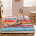 MAXYOYO Twin Size Futon Floor Mattress Shikibuton Sleeping Mats for Adults, Floor Futon with High-Density Foam, Portable Mattress for Living Room, Guest Room, Bohemian A
