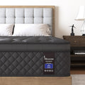 Queen Mattress, 14 Inch Mattresses Medium Firm Hybrid for Back & Lumbar Support, 100 Night Trial, Individual Pocket Spring Bed for Motion Isolation & Pressure Relief Black