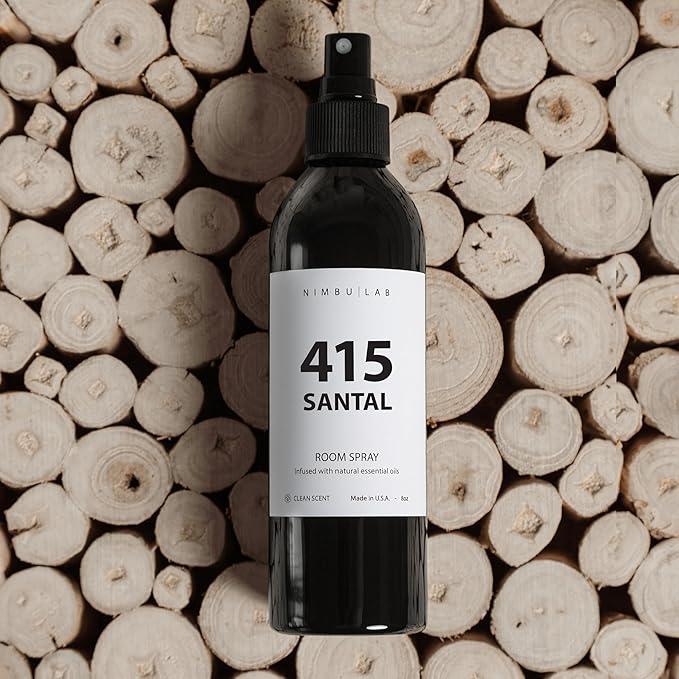Room Spray for Home 415 Santal - Air Freshener for Home - Linen Spray for Bedding, Pillow Spray - Sandalwood blended with top notes of ginger and cardamom. Room Freshener. Long Lasting - 8oz/237ml