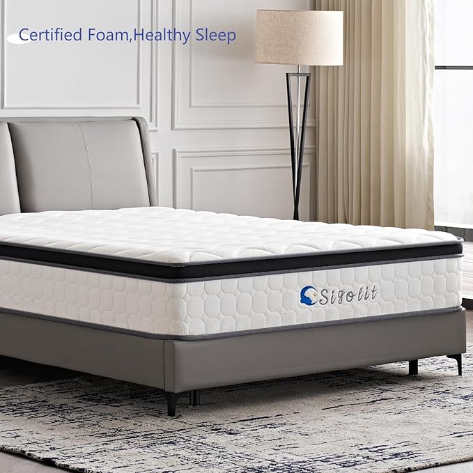 12 Inch Full Hybrid Mattress -Verify Size (54"x75"x12") Medium Firm, Memory Foam & Pocket Springs, Motion Isolation, Edge Support, Pressure Relief, Ships Compressed