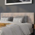 Flash Furniture Bedford Tufted Upholstered King Size Headboard in Beige Fabric