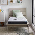 Lucid 6 Inch Memory Foam Mattress – Low Profile – Medium Firm Feel - Infused with Bamboo Charcoal and Gel - Bed in a Box - Temperature Regulating - Breathable - Queen Size