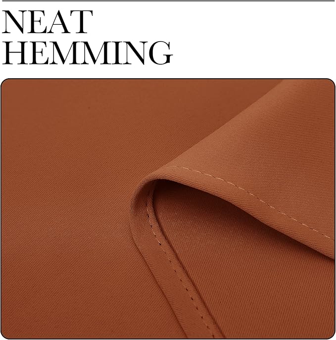 NICETOWN Blackout Halloween Draperies Curtains for Girls Room, Nursery Essential Thermal Insulated Grommet Top Blackout Panels (Burnt Orange, 1 Pair, 34 x 54 inches)