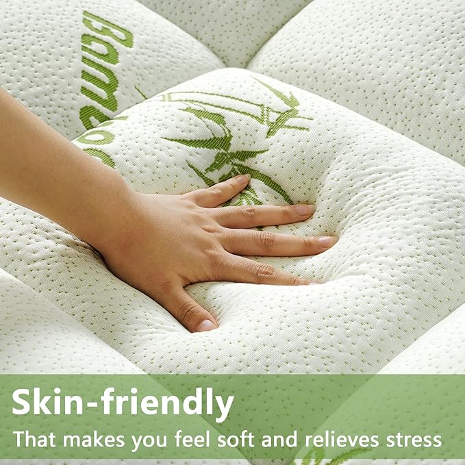 Premium Viscose Made from Bamboo RV King Size Mattress Topper for Back Pain, Quilted Fitted Extra Thick Mattress Pad,Pillow Top Mattress Cover with Deep Pocket Up to 21 Inches（72 * 80inch）