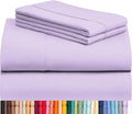 LuxClub 4 PC Queen Sheet Set, Deep Pockets Wrinkle Free Cooling Bed Sheets Hotel Bedding for Women, Men, Kids & Teens, Includes 1 Fitted Sheet, 1 Flat Sheet and 2 Pillowcases - Silky Soft Lavender