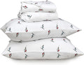 RUVANTI Flannel Sheets Queen Size - 100% Cotton Double Brushed Bed Sheets, Deep Pockets 16 Inches Queen Sheet Set, All Seasons Breathable & Extra Soft - Warm & Cozy, 4 Piece, Flurry Friends