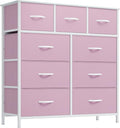 YITAHOME Dresser for Bedroom with 9 Drawers, Closet Dresser & Chest of Drawers for Living Room, Closets - Sturdy Steel Frame, Wooden Top & Easy Pull Fabric Bins