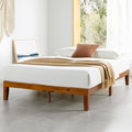 Mellow Naturalista Classic 12-Inch Solid Wood Platform Bed | Wooden Slats, No Box Spring Needed, Easy Assembly | King, Cherry