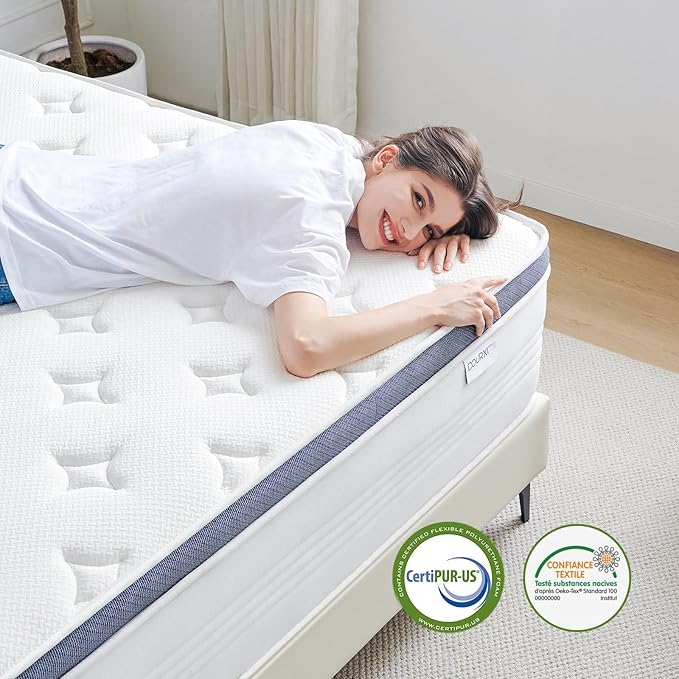King Size Mattress, 14 Inch King Mattress in a Box with Gel Memory Foam,Motion Isolation Individually Pocketed Springs for Pressure Relief and Back Pain Relief-Plush,CertiPUR-US