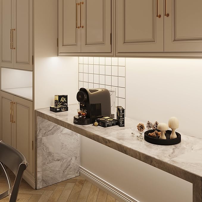 GETINLIGHT 18-inch Hardwired Only LED Under Cabinet Lighting, Daylight White(5000k), Dimmable, Matte White Finished, ETL Listed, IN-0201-12-WH-50