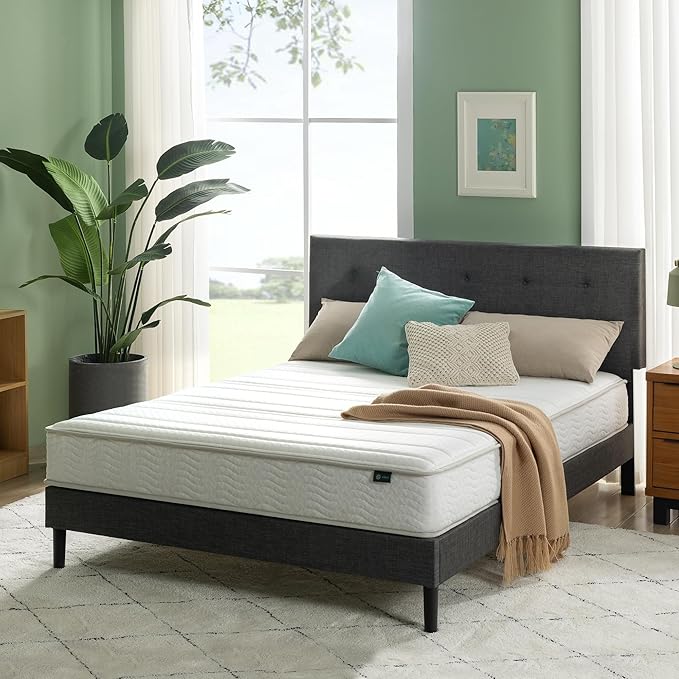 ZINUS 8 Inch Foam and Spring Hybrid Mattress [New Version], California King, Fiberglass Free, Medium Firmness, Durable Support, Certified Safe Foams & Fabric, Mattress in A Box