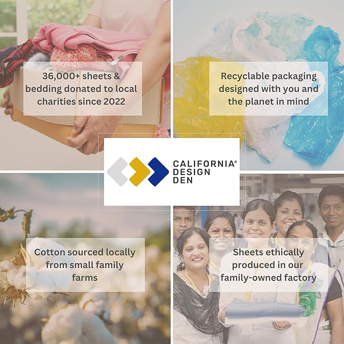 California Design Den Full Size Bed Sheets Set - 400 Thread Count Sateen, Natural 100% Cotton Sheets for Full Size Bed, Deep Pocket Cooling and Durable Bedding Set - Polka Dot