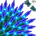 LAMPHOME Super-Bright Extendable Blue Christmas Lights Decoration 150Lights 31.9ft UL Certified Mini Bulb String Lights Set for Outdoor Christmas Tree Garden Holiday Party Patio Wedding Garland Decor