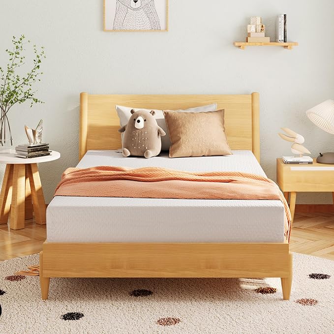 EGOHOME Full Size Memory Foam Mattress, 8 Inch Bed Mattress in A Box with Cooling Green Tea Gel, Pressure Relief with Medium Firm Support, CertiPUR-US Certified, 75''L x 54''W, ‎37.3 pounds White