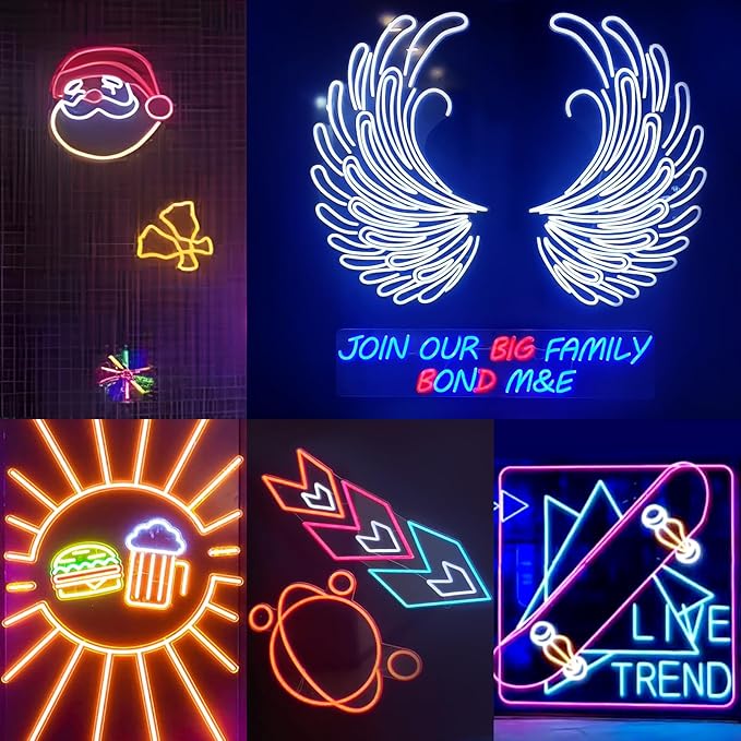 LED Neon Rope Lights, 13.1ft RGB LED Light Strip, 24V Music Sync App/Remote Control DIY Rope Light, IP67 Waterproof Gaming Neon Strip Lights for Bedroom Indoor Oudoor Décor