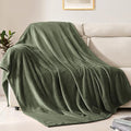 BEAUTEX Fleece Blanket Queen Size Super Soft Flannel Throw Blanket Lightweight Fuzzy Plush Blanket for Couch Sofa or Bed All Seasons (Olive Green, 90" x 90")