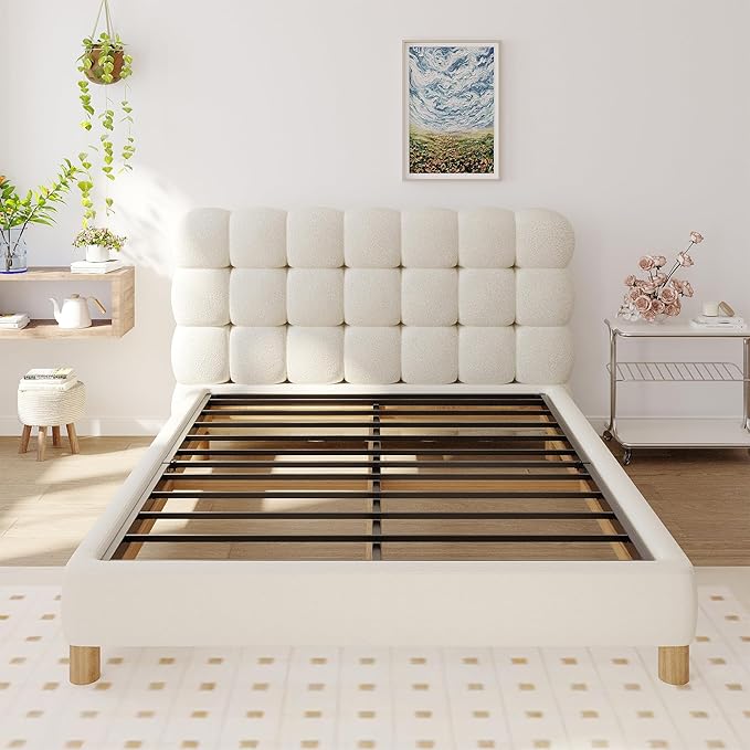 King Box Spring Bed Base 2 Inch, Low Profile Metal Box Spring King Bunkie Board 2 Inch, 3000 Lbs Max Weight Capacity Mattress Foundation, Noise-Free, Easy Assembly