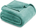 Exclusivo Mezcla Fleece Blanket Twin Size for Bed, Super Soft and Warm, All Season Use, Cozy, Plush, Lightweight, 60x80 Inches Celadon