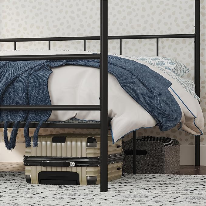 Novogratz Marion Canopy Bed, King, Black