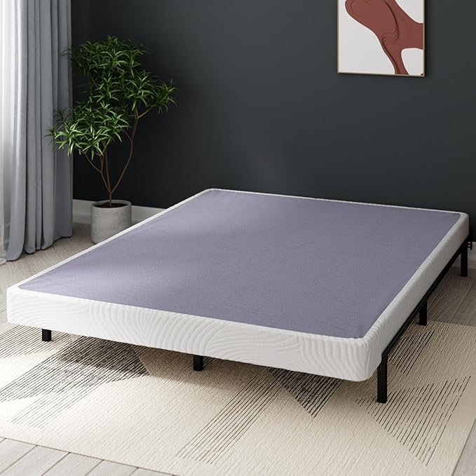 ZINUS Edgar 4 Inch Bamboo Box Spring, Mattress Foundation, Sturdy Bamboo Structure, Low Profile, Easy Assembly, King