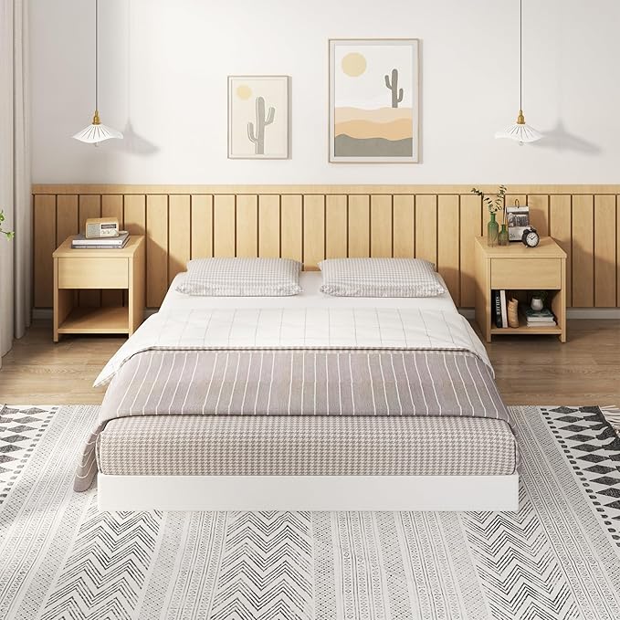 EMODA 4 Inch Box Spring for Queen Bed, 3000 LBS Heavy Duty Metal Mattress Foundation Bed Bas with Fabric Cover, Easy Assembly