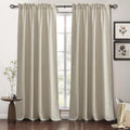 RYB HOME Natural Beige Linen Sheer Curtains 102 inches Long for Living Room and Dining Room, Weave Textured/Rod Pocket, Light Filtering Sheer Curtains and Drapes, W 52 x L 102 inches, 2 Panels Set