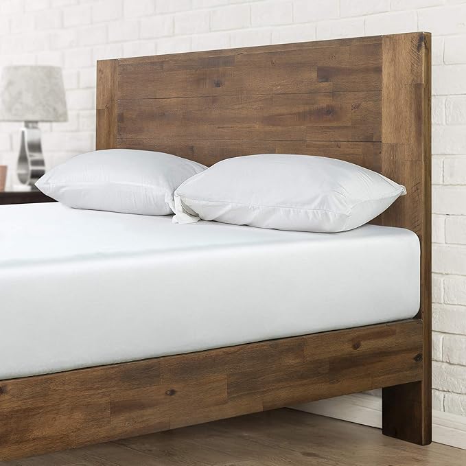 ZINUS Tonja Wood Platform Bed Frame with Headboard, Mattress Foundation with Wooden Slat Support, No Box Spring Needed, Easy Assembly, King