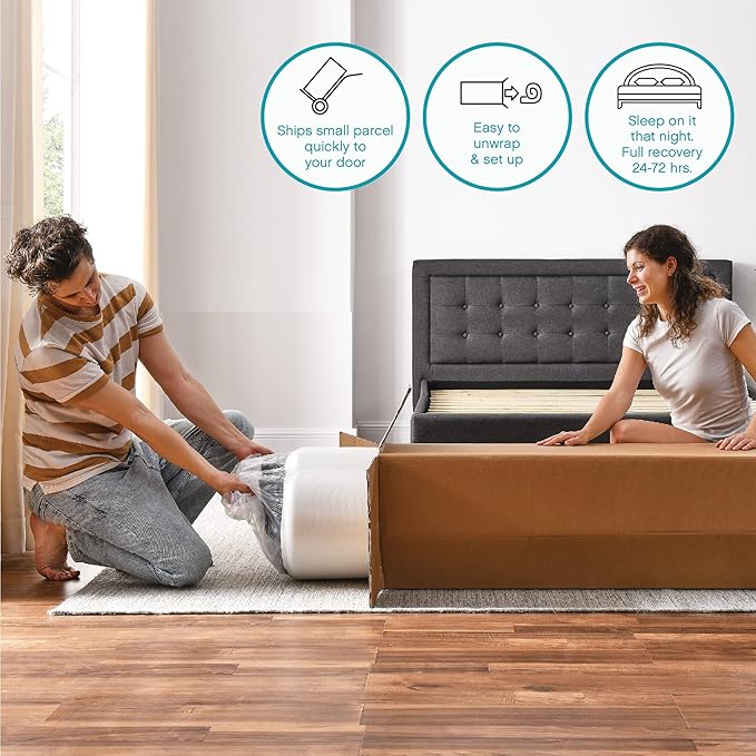 Classic Brands 4.5-Inch Cool Gel Memory Foam Replacement Mattress for Sleeper Sofa Bed Queen, Plush