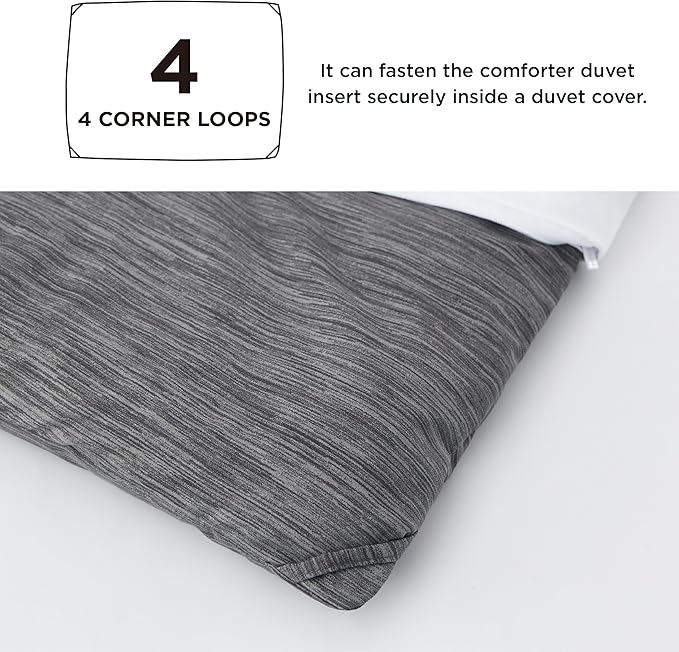Bedsure Full Comforter Set - Charcoal Grey Soft Bedding for All Seasons, Cationic Dyed Bed Set, 3 Pieces, 1 Full Size Comforter (82"x86") and 2 Pillow Shams (20"x26"+2")