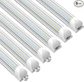 CNSUNWAY LED Shop Lights 2FT, (6 Pack) 20W High-Efficiency Under Cabinet Lighting (6500K Cool White), V-Shaped Linkable T8 Tube Light Fixtures – Shop Light for Workbench, Kitchen, Workshop, ETL Listed