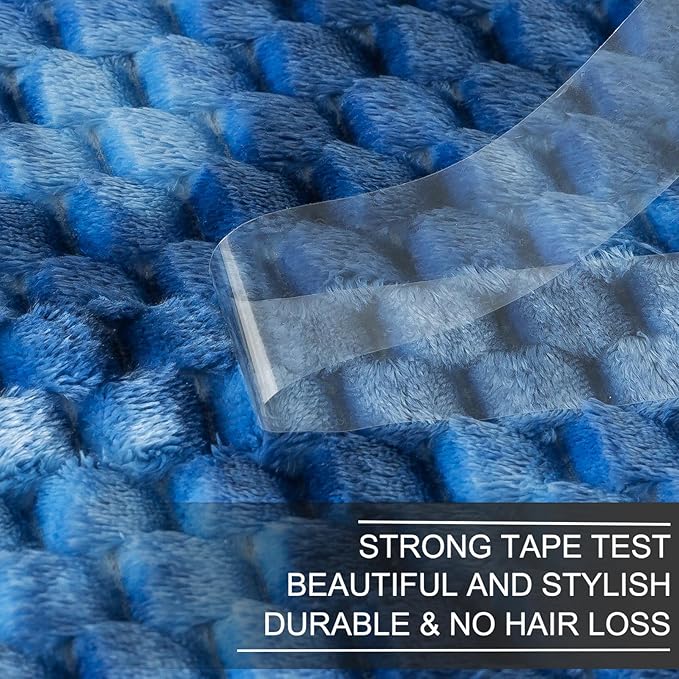 Richave Fleece Throw Blanket,Premium Lightweight Anti-Static 50x60 Inches Travel Size 3D Clouds Stylish Jacquard Throw Blanket for Couch, Cozy, Warm and Lightweight for Winter, Tie-dye Stone Blue