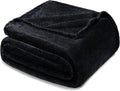 Exclusivo Mezcla Fleece Blanket Twin Size for Bed, Super Soft and Warm, All Season Use, Cozy, Plush, Lightweight, 90x66 Inches, Black