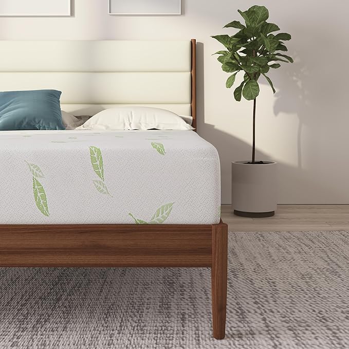 NapQueen King Size, 6 Inch Anula Green Tea Infused Memory Foam Mattress, Bed in a Box, CertiPUR-US Certified Mattress