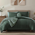 Monbix King Size Comforter Set - 7 Pieces Bed in a Bag King, Deep Forest Bedding Sets with Comforter, All Seasons Down Alternative Comforter Bed Set with Sheets, Pillowcases & Shams