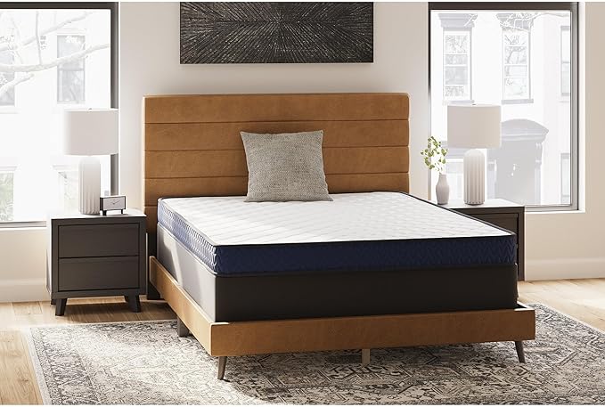 Signature Design by Ashley King Size Medium Firm 6 Inch Memory Foam Mattress with Breathable Quilted Cover, Fiberglass Free, Mattress in A Box