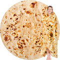 Jorbest Burritos Tortilla Throw Blanket Birthday Gifts for Adult and Kids, Realistic Tortilla Food Blanket Funny Gifts for Women Men Teen Mom Dad, 285 GSM Soft Flannel Taco Blanket (Tan, 47 inches)