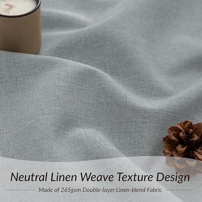 KangBang Extra Wide Pinch Pleated Blackout Curtains 84 Inch Length 2 Panels Set, Thermal Insulated Linen Curtains & Drapes for Sliding Door Living Room, Elegant Pleat Draperies with Hooks,60x84 Inch