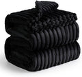 Bedsure GentleSoft Black Blanket Full Size for Bed - Cozy Soft Blankets for Women, Cute Large Fleece Throws for Girls, 84x90 Inches