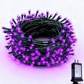 RPGT Christmas Tree Light 500 LEDs 172ft Green Cable Wire Low Voltage Fairy String Twinkle Lights Waterproof 12 Modes for Party, Halloween, Outdoor, Garden, Wedding, Home Decoration (Purple)