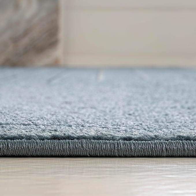 Eyely NCS101D-4 Odense High-Low Minimalist Angle Geometric Dark Blue/Cream 4 ft. x 6 ft. Indoor/Outdoor Area Rug, for Home, Backyard, Patio, Porch, Bedroom, Kitchen, Living Room
