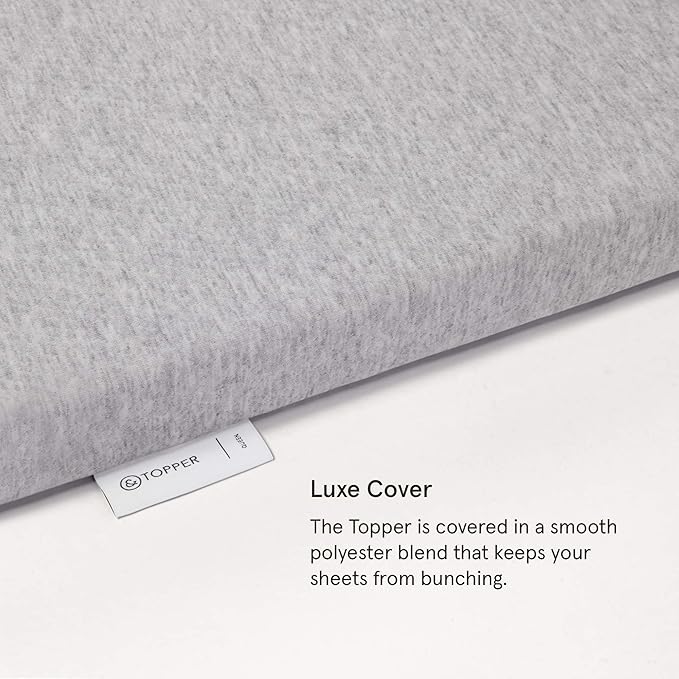 Tuft & Needle Mattress Topper, King Size, 2 inches of our Breathable, Supportive Adaptive Foam, Luxe Gray Cover, CertiPUR-US and Greenguard Gold Certified