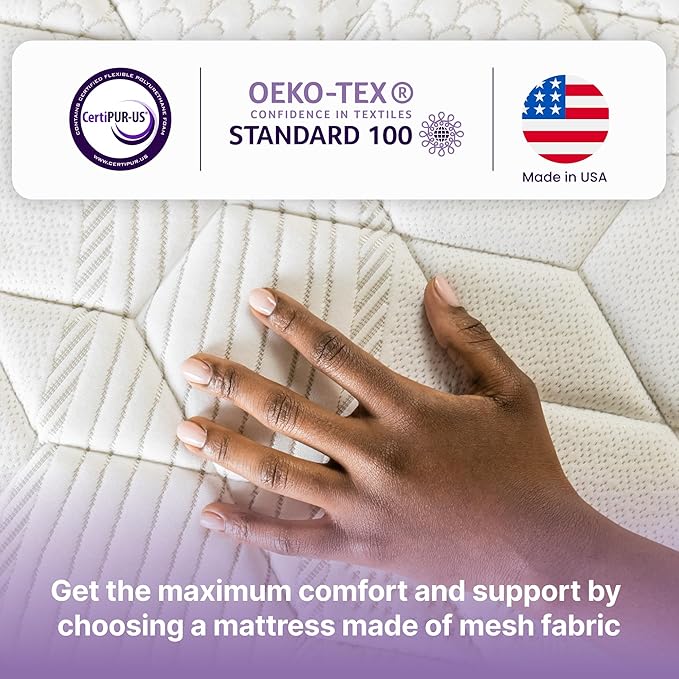 NapQueen Full Mattress, 8 Inch Victoria Hybrid Cooling Gel Infused Pocket Spring and Memory Foam Mattress, Full Size Mattress Bed in a Box, CertiPUR-US Certified, Fiberglass-Free Mattress