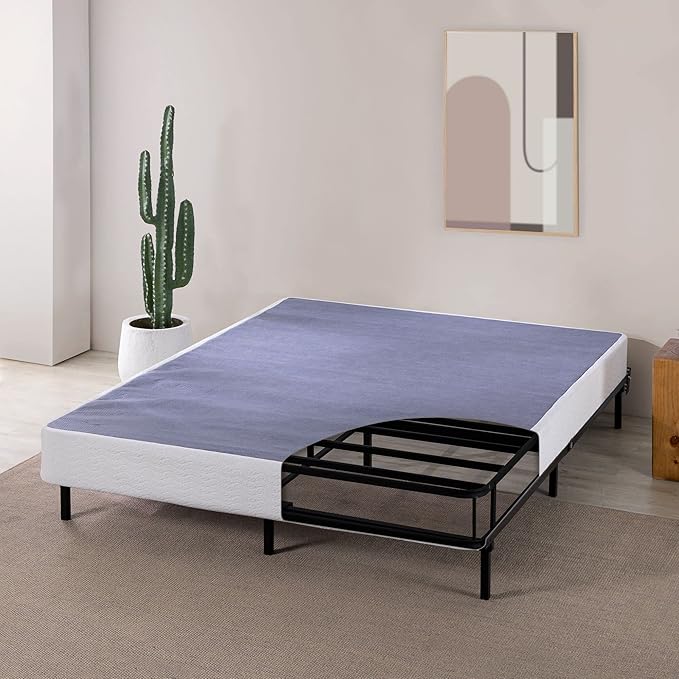 ZINUS 7 Inch Queen Metal Smart Box Spring, Mattress Foundation, Strong Metal Frame, Easy Assembly